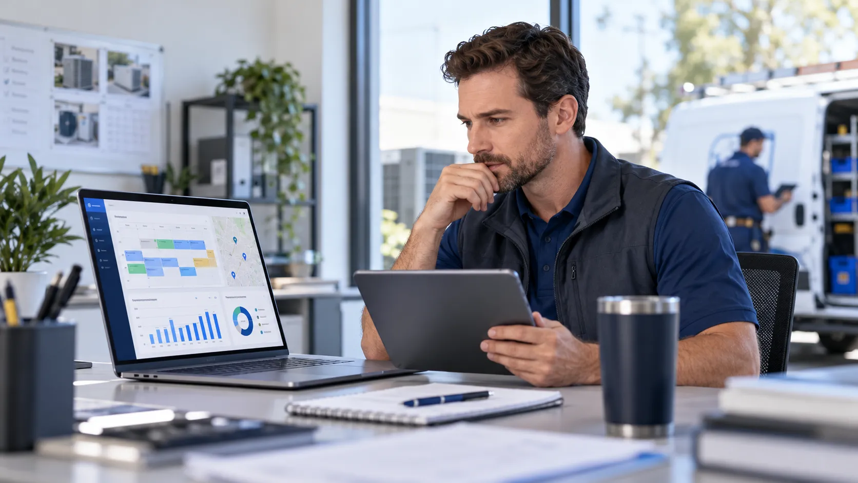 HVAC software pricing dashboard